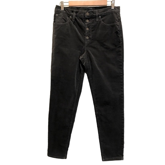 J. Crew Pants - J.CREW High Rise, Button-Fly Soft Corduroy Pant, SZ 30/ MS SZ 10, Graphite